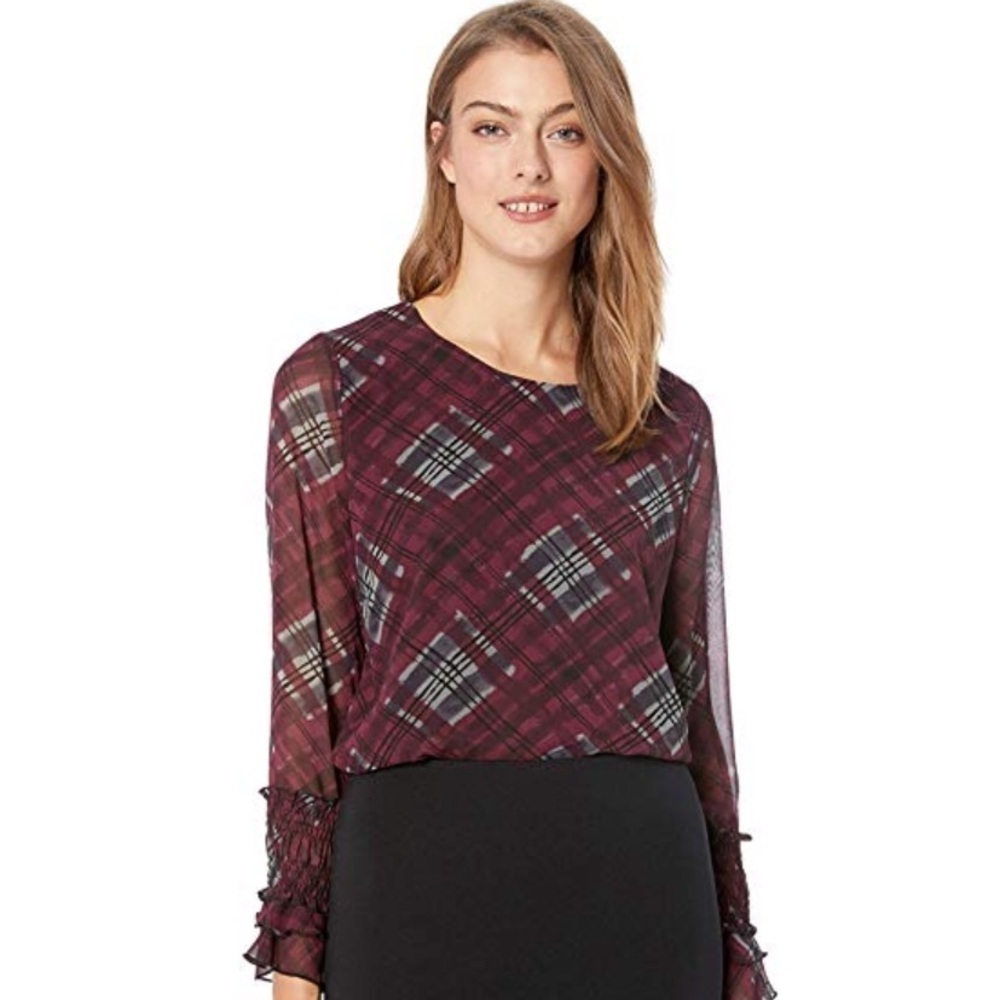 Nanette Nanette Lepore Jewel Neck Blouse